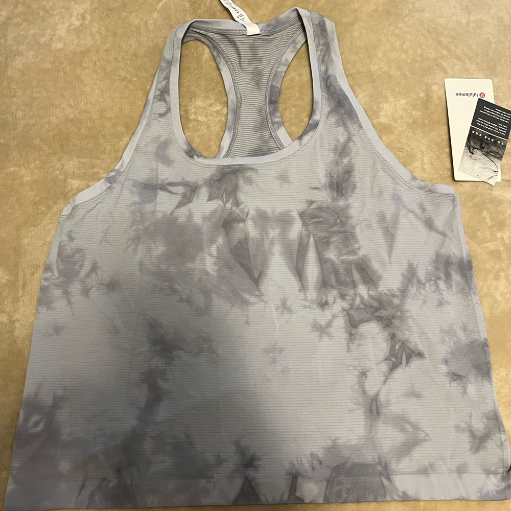 Lululemon Swiftly Tech Racerback 14 Race Length Tye Dye tank gray